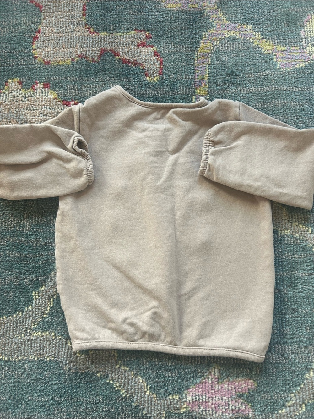 C&A Baby Kids Beige Bunny Sweatshirt with Lace Appliqué 12-18 months - Picture 2 of 5